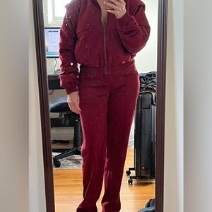 Balboa faux Swede Pant Jacket Vest Set S